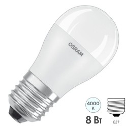 Лампа светодиодная Osram LED шарик LS CLASSIC P 8W (75W) 840 230V FR E27 800lm 240° 15000h 