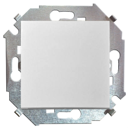 Переключатель одноклавишный (проходной) Simon Simon 15 Белый (в сборе) 