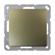 Переключатель одноклавишный (проходной) Simon Simon 15 Шампань (в сборе) 