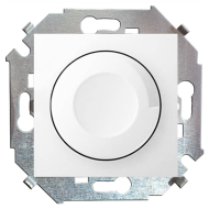 Светорегулятор поворотный 500 Вт Simon Simon 15 Белый (в сборе) 