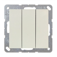 Выключатель трехклавишный Simon Simon 15 Слоновая кость (в сборе) 
