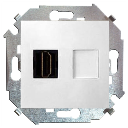 Розетка HDMI Simon Simon 15 Белый (в сборе) 