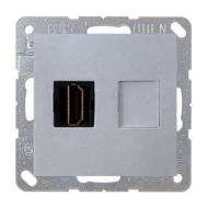 Розетка HDMI Simon Simon 15 Алюминий (в сборе) 