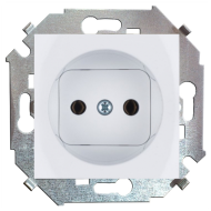 Розетка без заземления Simon Simon 15 Белый (в сборе) 