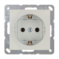 Розетка с заземлением, винтовые клеммы Simon Simon 15 Слоновая кость (в сборе) 