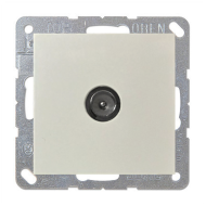 Розетка TV простая Simon Simon 15 Слоновая кость (в сборе) 