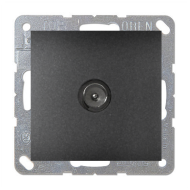 Розетка TV простая Simon Simon 15 Графит (в сборе) 