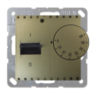 Терморегулятор для теплого пола с внешним датчиком Simon Simon 15 Шампань (в сборе) 