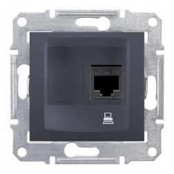Компьютерная розетка кат.6  UTP Sedna, графит 
