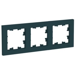 Рамка SE AtlasDesign 3 поста универсальная, изумруд [уп 2 шт] 