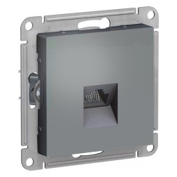 Розетка компьютерная RJ45 кат 5Е SE AtlasDesign, грифель [уп 5 шт] 