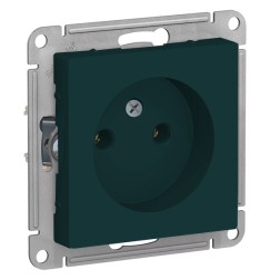 Розетка без заземления 16А  SE AtlasDesign, изумруд [уп 5 шт] 