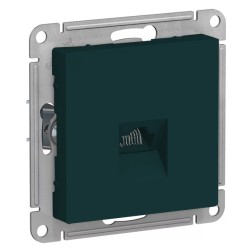 Розетка компьютерная RJ45 кат 5Е SE AtlasDesign, изумруд  Розетка компьютерная RJ45 кат 5Е SE AtlasDesign, изумруд