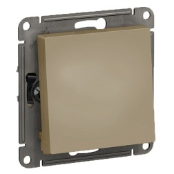 Одноклавишный переключатель 10А SE AtlasDesign, шампань [уп 10 шт] 