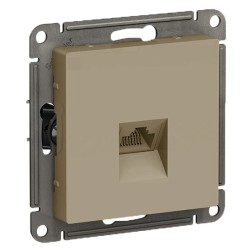 Розетка компьютерная RJ45 кат 5Е SE AtlasDesign, шампань [уп 5 шт] 
