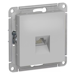 Розетка компьютерная RJ45 кат 5Е SE AtlasDesign, алюминий [уп 5 шт] 