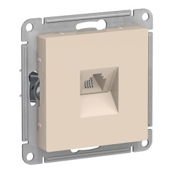 Розетка телефонная RJ11 SE AtlasDesign, бежевый [уп 5 шт] 