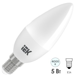 Лампа светодиодная ECO C35 свеча 5Вт 230В 4000К E14 IEK 