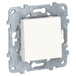 Переключатель одноклавишный 10A  250В SE Unica NEW, белый 