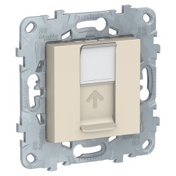 Розетка компьютерная RJ45 одиночная  кат.5е UTP SE Unica NEW, бежевый 
