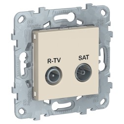 Розетка R-TV/SAT одиночная SE Unica NEW, бежевый 