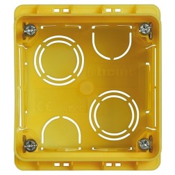 Коробка для твёрдых стен  2 модуля (70.5х70.5х58) для итальянского стандарта LivingLight AIR 