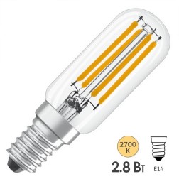 Лампа светодиодная для холодильника Osram PT2625 2,8W/827 230V CL E14 250lm 15000h Filament 