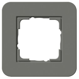 Рамка 1-ая Gira E3 Soft-Touch Темно-серый с белой глянцевой несущей рамкой 