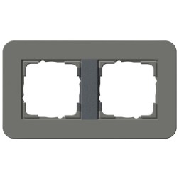 Рамка 2-ая Gira E3 Soft-Touch Темно-серый с антрацитовой несущей рамкой 