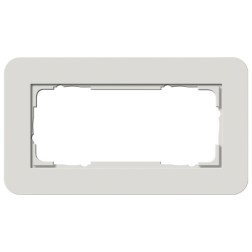 Рамка 2-ая (без перегородки) Gira E3 Soft-Touch Светло-серый с антрацитовой несущей рамкой 