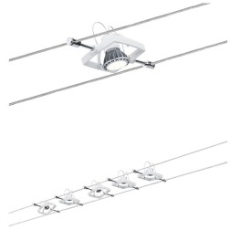 Тросовая система 5 светильников Paulmann Set MacII GU5.3 max. 5x10W 230/12V 10m белый 