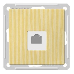 Розетка компьютерная RJ45 кат.5E механизм SE W59, сосна 