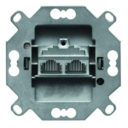 Розетка 2-я компьютерная раздельная RJ45 категория 6е АВВ (0218/12-101-507) 