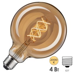 Лампа филаментная светодиодная Paulmann LED Vintage Globe125 DIM 4W 2000K E27 250lm gold 