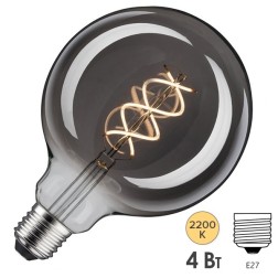 Лампа филаментная светодиодная Paulmann LED Vintage Globe125 DIM 4W 2700K E27 130lm дымчатое стекло 