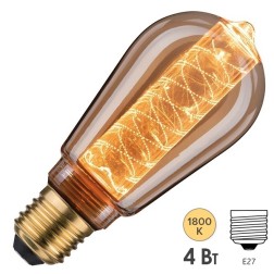 Лампа филаментная светодиодная Paulmann LED Vintage ST64 Innenkolb spiral 4W 1800K E27 200lm gold 