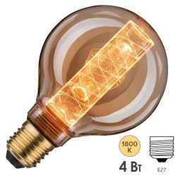 Лампа филаментная светодиодная Paulmann LED Vintage G95 Innenkolb spiral 4W 1800K E27 200lm gold 