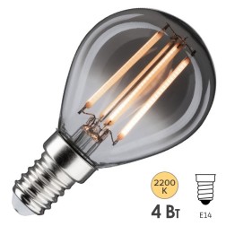 Лампа филаментная светодиодная Paulmann LED Vintage Tropfen DIM 4W 2200K E14 160lm дымчатое стекло 