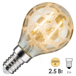 Лампа филаментная светодиодная Paulmann LED Vintage 2,5W 2600K E14 Золотой кроко-лед 