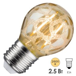 Лампа филаментная светодиодная Paulmann LED Vintage 2,5W 2600K E27 Золотой кроко-лед 