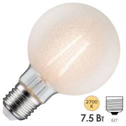 Лампа филаментная светодиодная Paulmann LED Vintage G80 DIM 7,5W 2700K E27 ледяной кристалл 