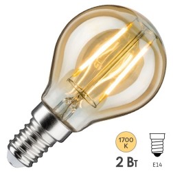 Лампа филаментная светодиодная Paulmann LED Vintage 2W 1800K E14 Золото/Gold 