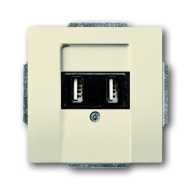 Розетка USB для зарядки устройств ABB Династия Слоновая кость (в сборе) (бежевый) 