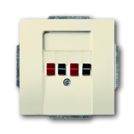 Розетка аккустическая двойная ABB Династия Слоновая кость (в сборе) (бежевый) 