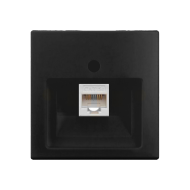 Розетка телефонная 1xRJ11 ABB Basic 55 Шато-Черный (в сборе) 