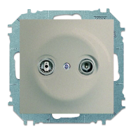 Розетка TV / SAT проходная ABB Impuls Шампань (в сборе) 