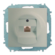 Розетка телефонная 1xRJ11 ABB Impuls Шампань (в сборе) 