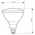 Лампа инфракрасная Philips PAR38 IR 175W E27 красная 