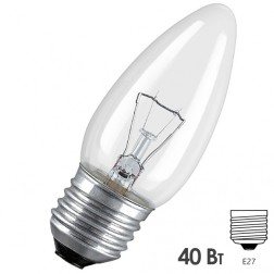 Лампа накаливания свеча Osram CLASSIC B CL 40W E27 прозрачная (ЛОН) 