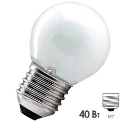 Лампа накаливания шарик Osram CLASSIC P FR 40W E27 матовая (ЛОН) 